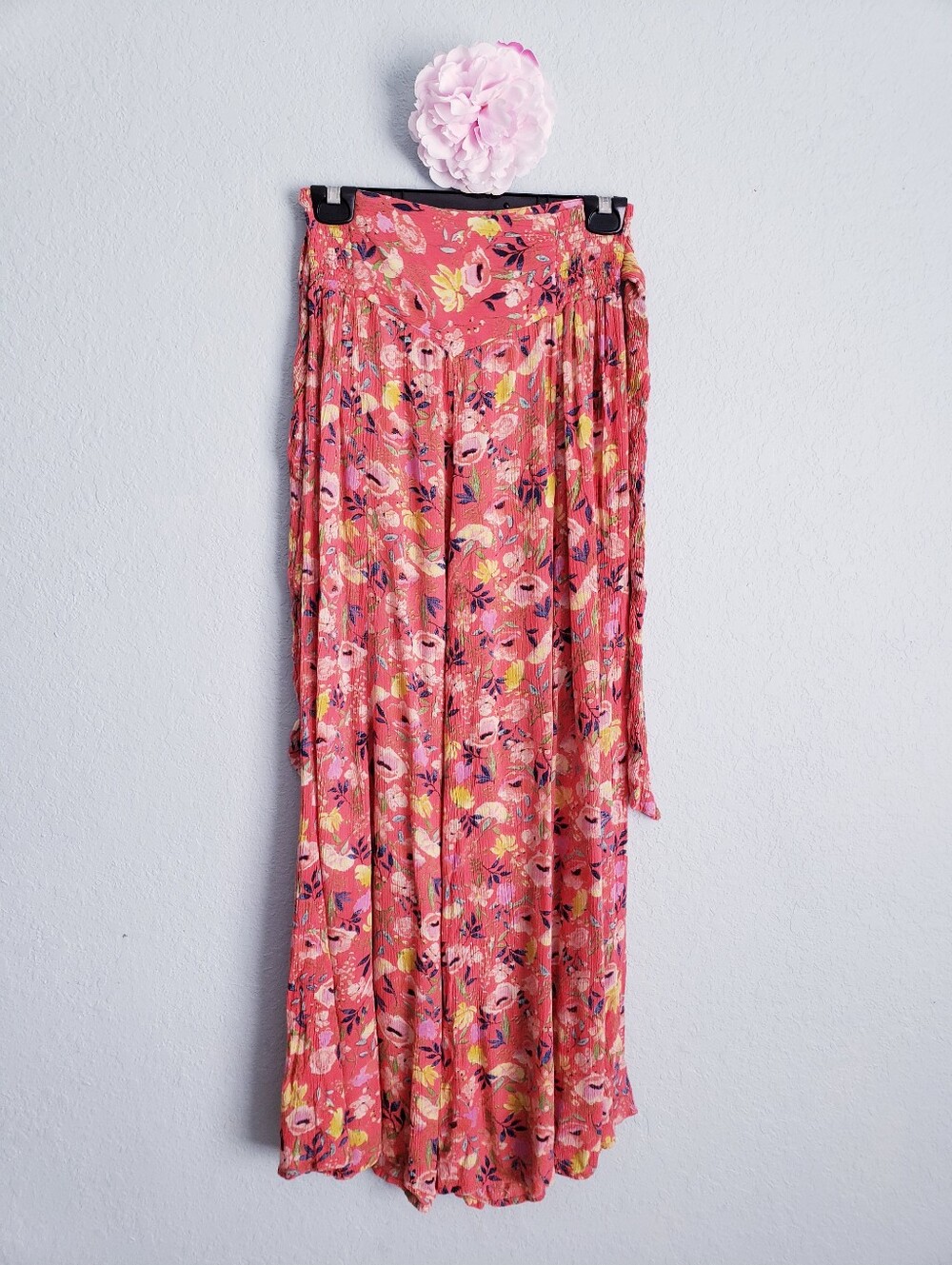Rip Curl Floral Wide Leg Gauze Beach Cover Up Pants